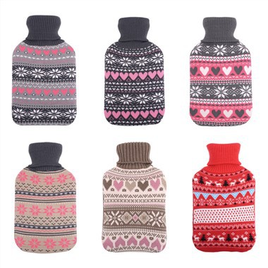 Πλεκτό κάλυμμα φιάλης ζεστού νερού από καουτσούκ χωρίς Bpa